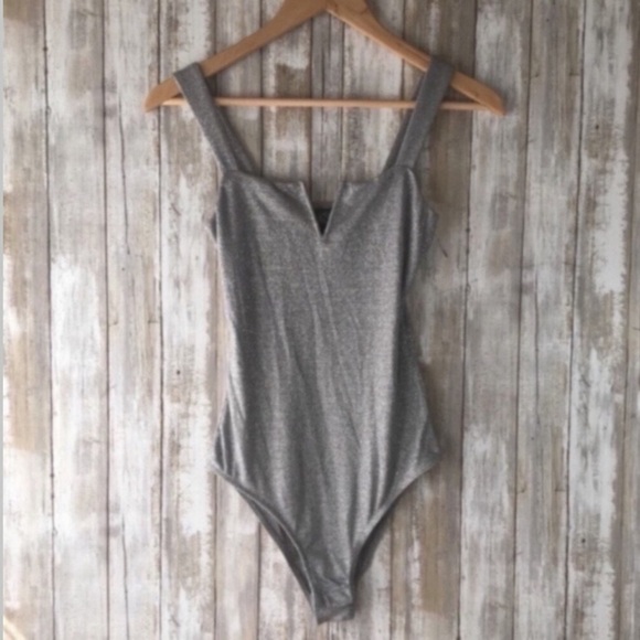 Wild Fable Silver Metallic Bodysuit - Picture 3 of 8